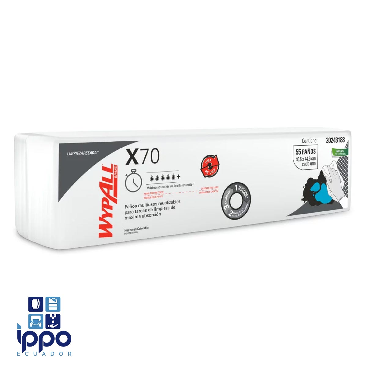 wypall-x70-interfoliado-limpion-descartable-industrial-kimberly-clark-ippo-ecuador-distribuidor-limpieza-profesional-quito
