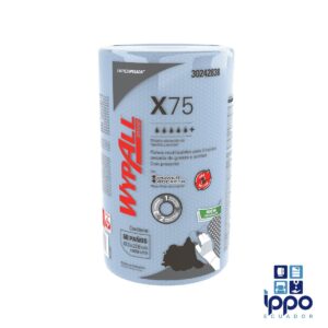 PAÑOS DE LIMPIEZA INDUSTRIAL WYPALL X75 PLUS AZUL ROLLO CODIGO 30242838