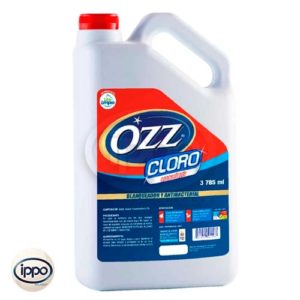 Cloro líquido ozz. Poderoso desinfectante cloro líquido de concentración al 5,5% que elimina el 99.9% de las bacterias.