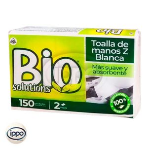 toalla z doble hoja 2h biosolutions blanca de buena calidad economica distribuidor directo quito ippo ecuador papel de manos