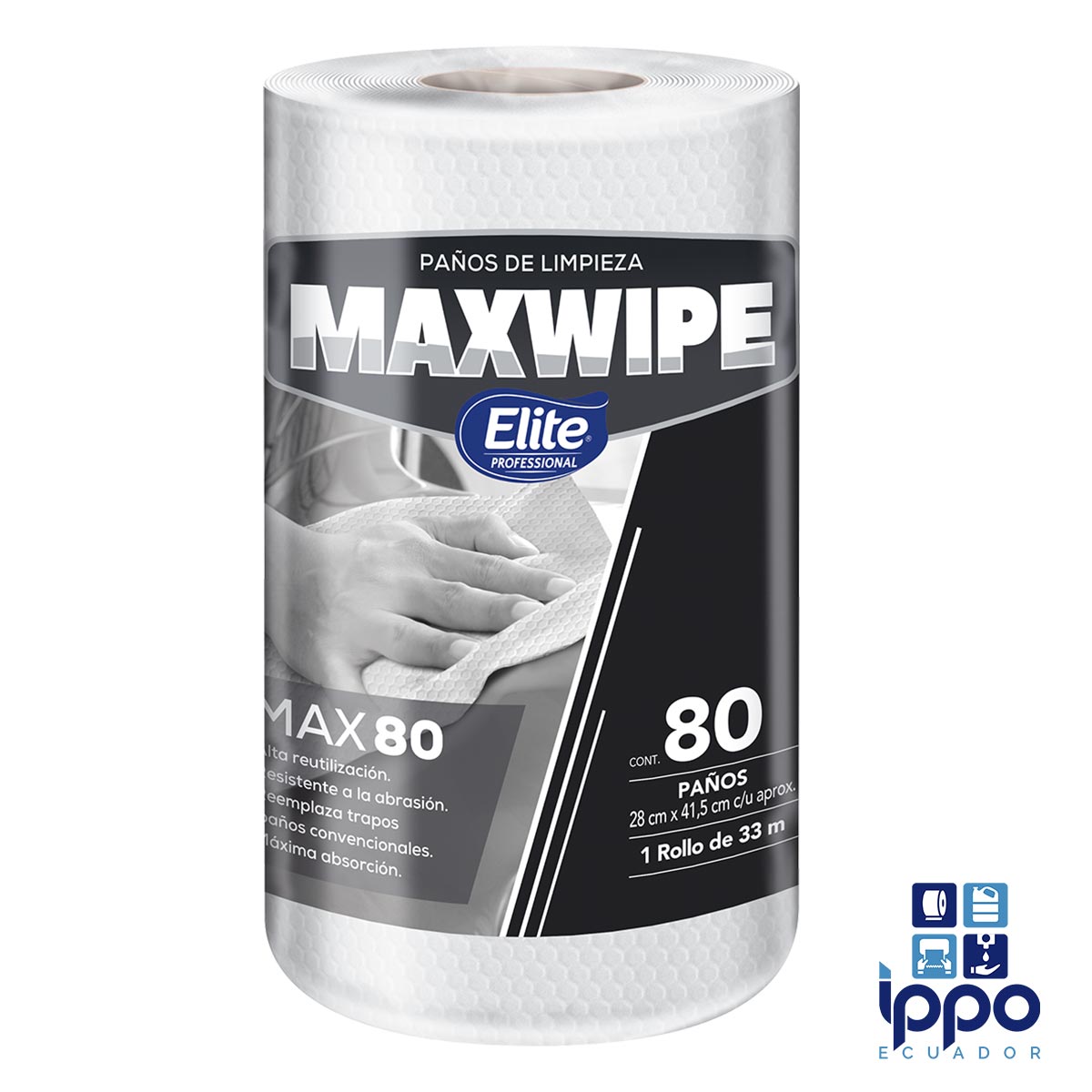 maxwipe-x80 blanco-ippoecuador-distribuidor-elite-professional-1TTEC001453-pano-de-limpieza-industrial-quito