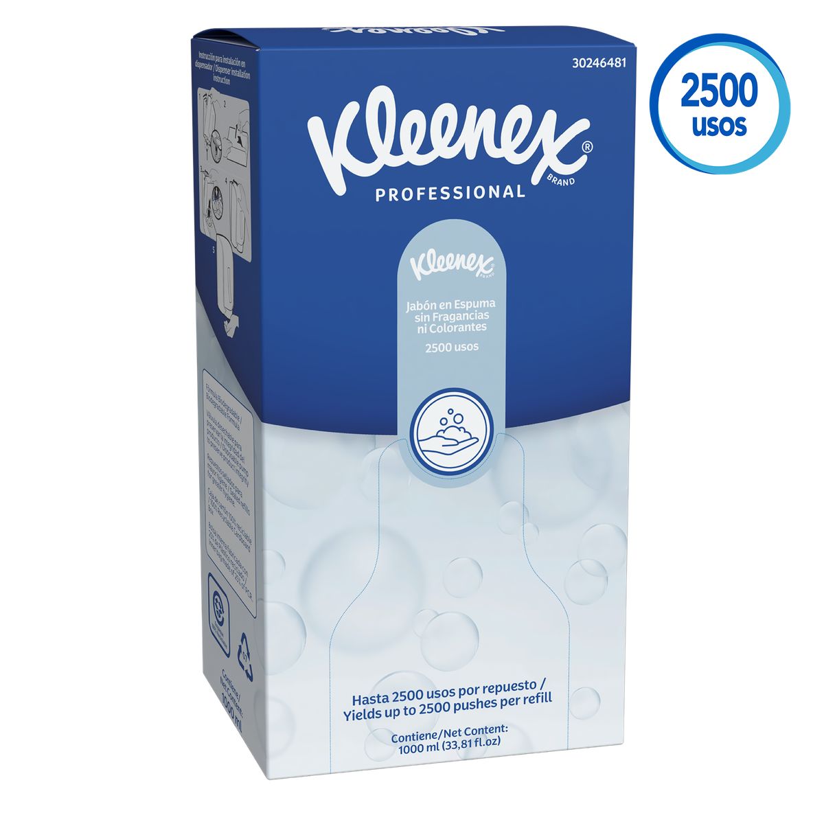 Jabón espuma antibacterial Kleenex Suave 1000 ml caja x4 Kimberly-Clark