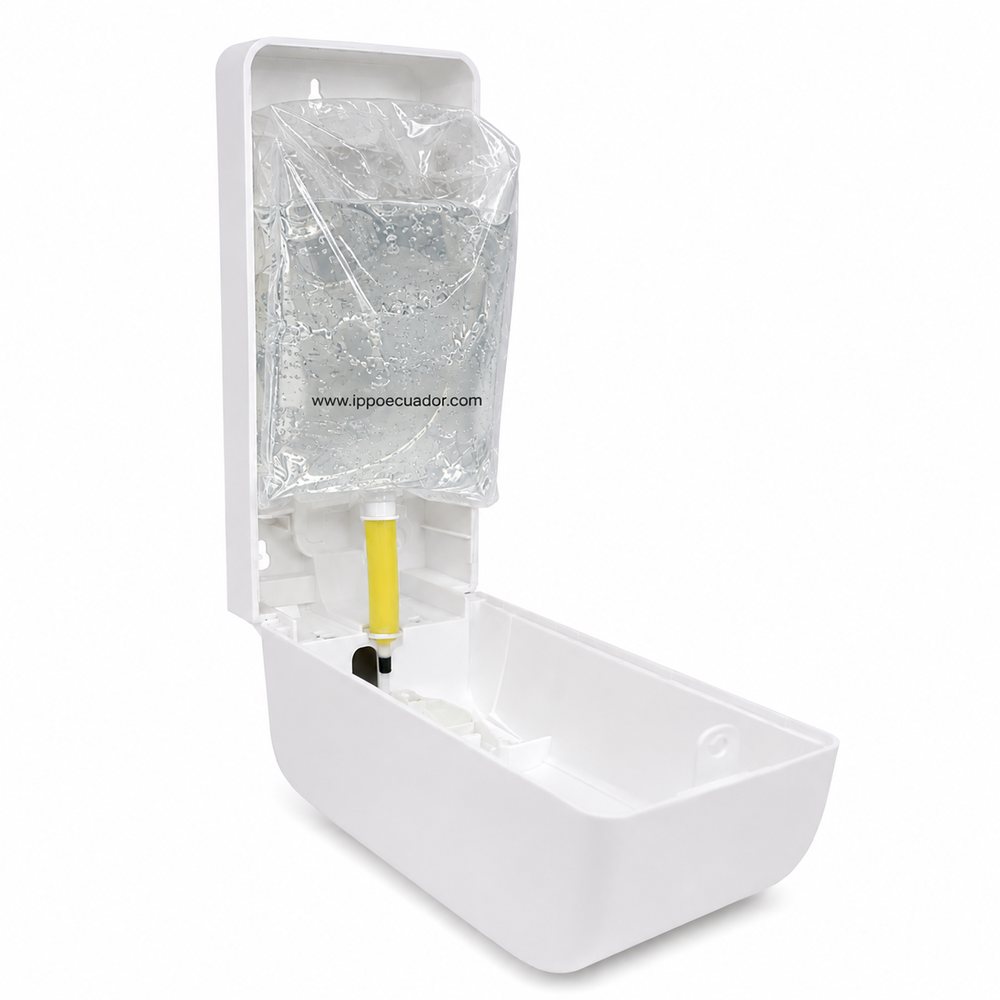 Dispensador de jabón líquido o gel Unilimpio, mecanismo interior y válvula