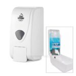 Dispensador de jabón espuma para rellenar, plástico blanco Unilimpio