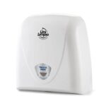 Dispensador de toalla Z de plástico blanco Unilimpio para baños institucionales
