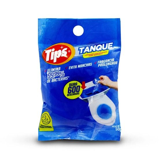 Pastilla azul para tanque de inodoro Tips de 50 gramos para baños de empresas